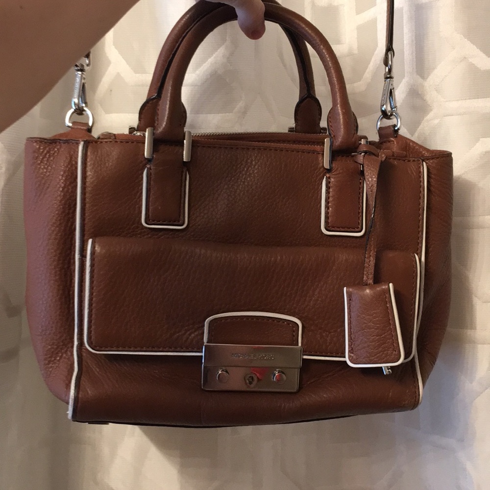 MK Leather Belted Satchel - Picture 6 of 8